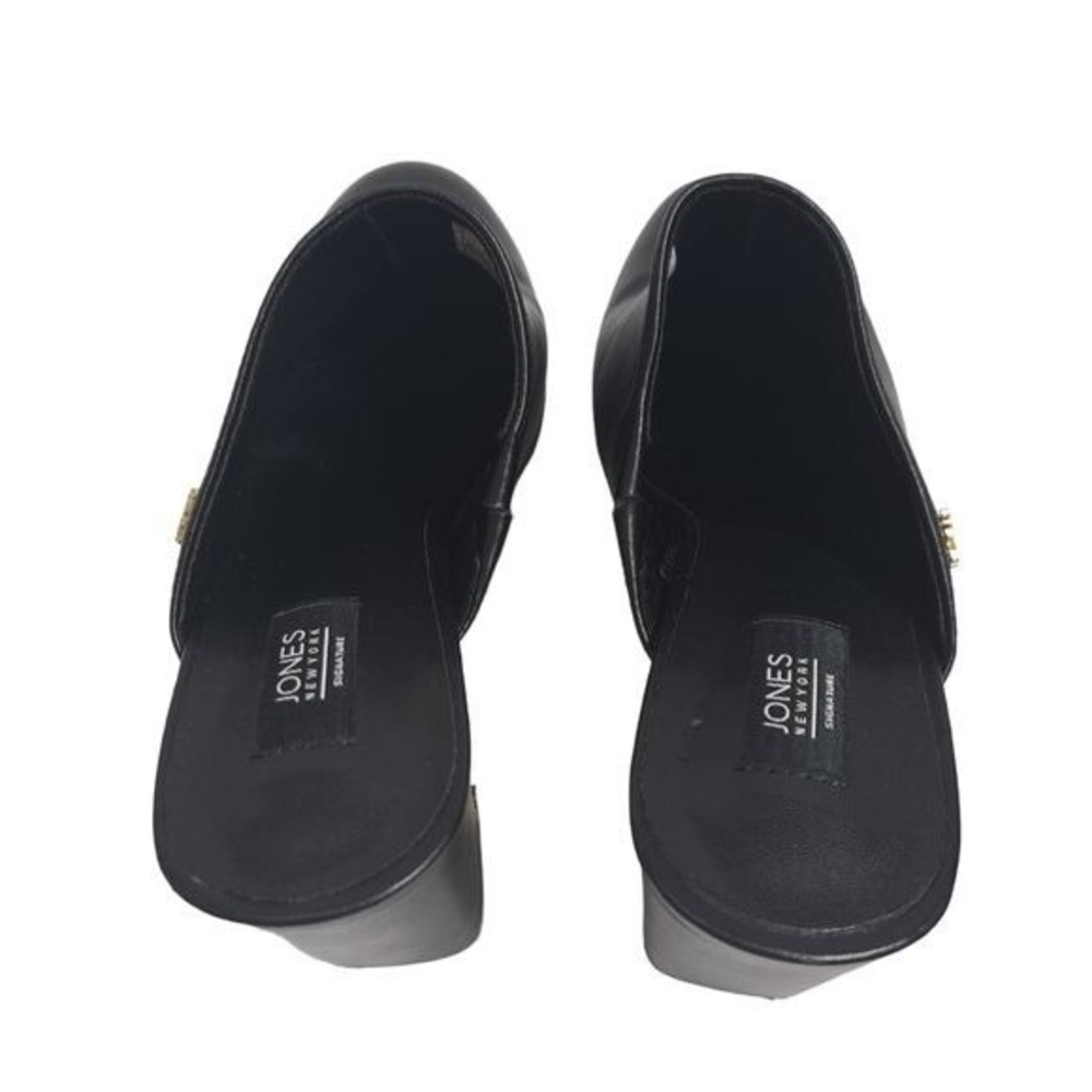 Jones New York Women's Signature JNY-‎ Hallena Black High Heel Mules Size 8.5 M - Picture 6 of 16